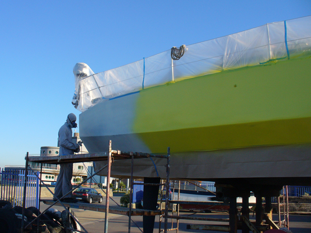 Cafe Atlantique velero de contrachapado marino