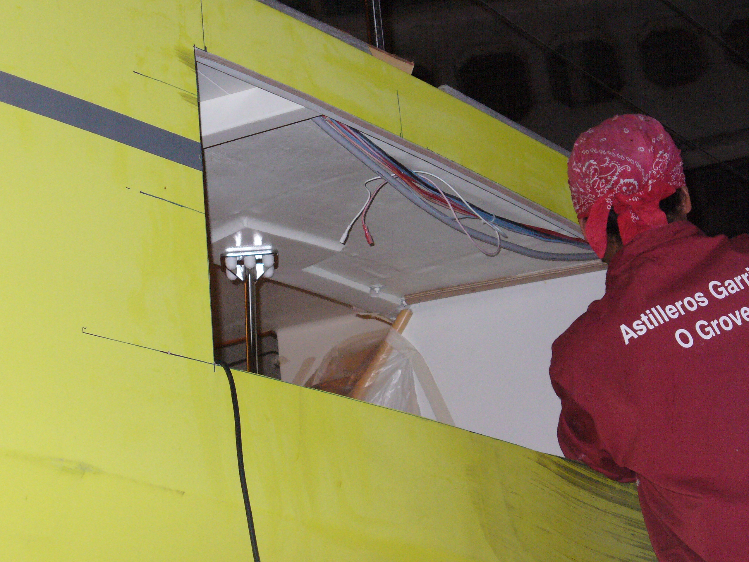 Cafe Atlantique velero de contrachapado marino