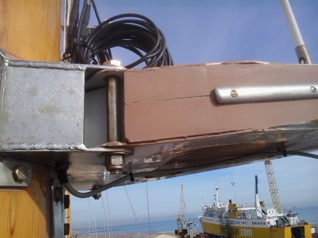 Schooner Fleurtje, revisión de mástiles